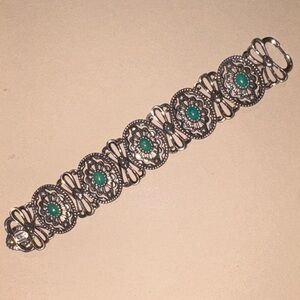Carolyn Pollack Relios Sterling Silver Turquoise Concho Bracelet